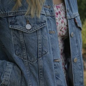 ex boyfriend trucker jacket concrete indigo